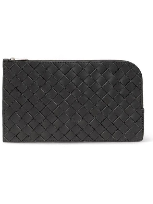 Intrecciato Pouch Cross Bag Black - BOTTEGA VENETA - BALAAN 2