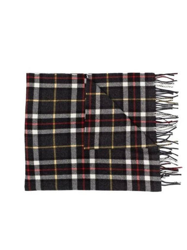 Wool Tartan Muffler Black - MARNI - BALAAN 1