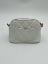 Half moon chain mini bag white classic caviar gold plated - CHANEL - BALAAN 7