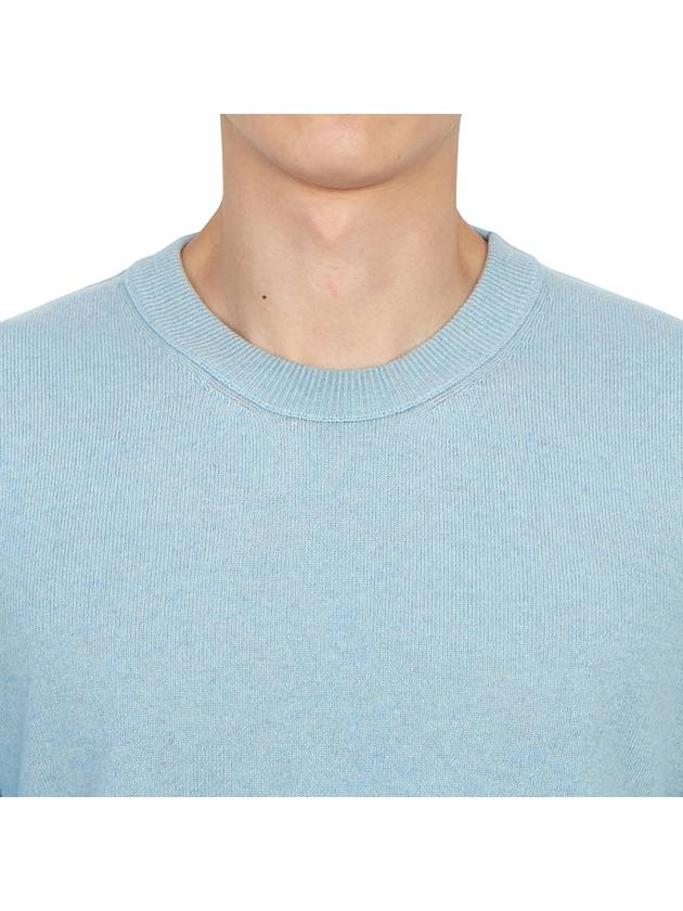 Crew Neck Cashmere Knit Top Pale Blue - MAISON MARGIELA - BALAAN 7