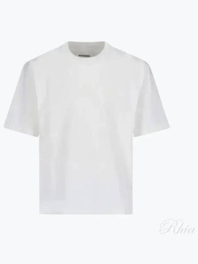 Logo Print Short Sleeve T-Shirt White - JIL SANDER - BALAAN 2