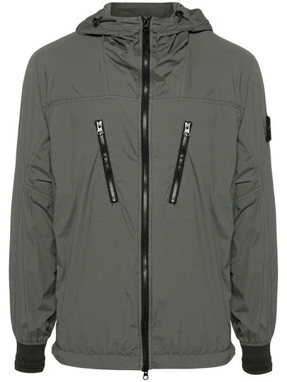 Skin Touch Nylon TC Hooded Jacket Musk Green - STONE ISLAND - BALAAN 2