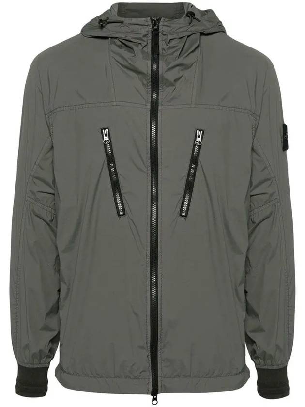 Skin Touch Nylon TC Hooded Jacket Musk Green - STONE ISLAND - BALAAN 2