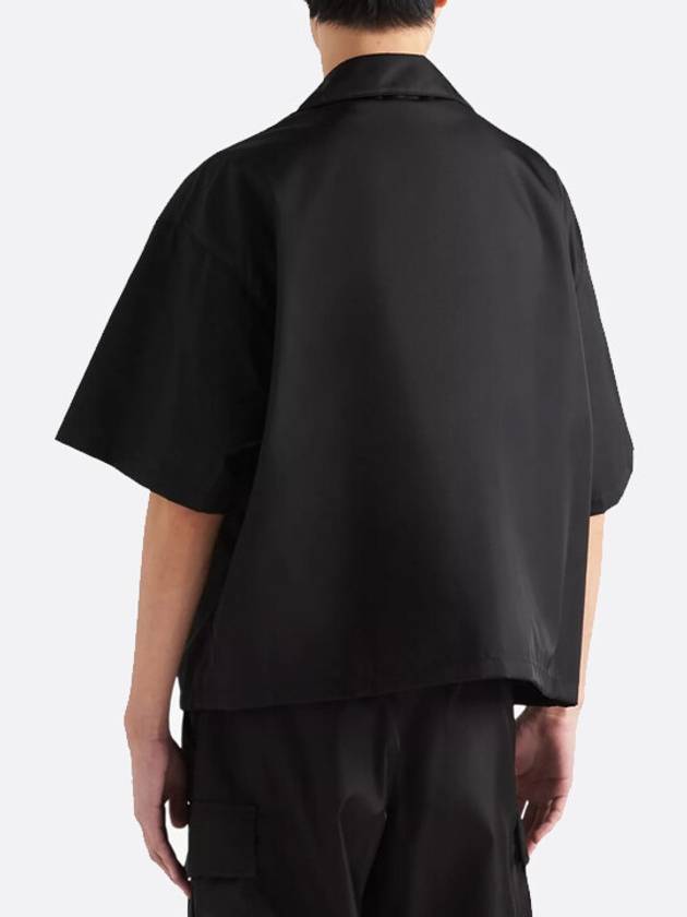 Re-Nylon Short Sleeve Shirt Black - PRADA - BALAAN 4