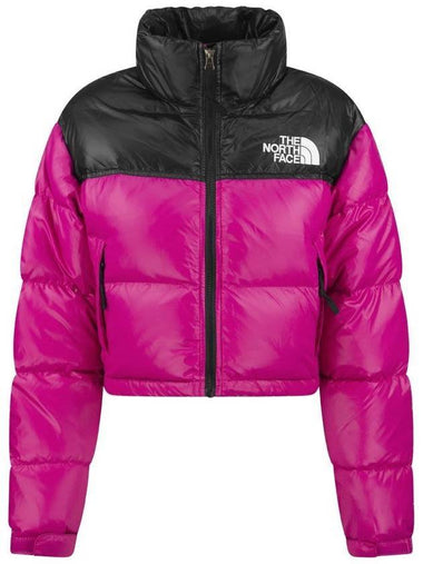 Women's Nuptse Short Padding Black Pink - THE NORTH FACE - BALAAN 1