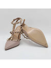 Rockstud Leather Sandal Heels Pink - VALENTINO - BALAAN 6