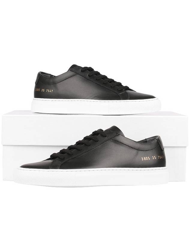 Achilles White Sole Low Top Sneakers Black - COMMON PROJECTS - BALAAN 11