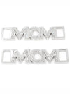 MCM MEZ ASMM02 SV001 Silver Metal Swarovski Crystal Logo Shoe Lace Charm - ETC - BALAAN 1