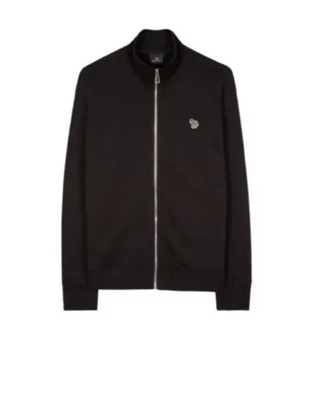 Zebra Logo Cotton Zip-up Jacket Black - PAUL SMITH - BALAAN 2