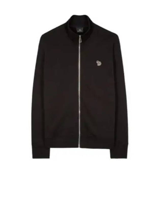 Zebra Logo Cotton Zip-up Jacket Black - PAUL SMITH - BALAAN 2