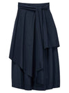 TAFFTA WIDE SKIRT PANTS NY navy - TIBAEG - BALAAN 5