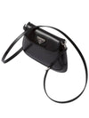 Cleo Brushed Leather Mini Shoulder Bag Black - PRADA - BALAAN 4