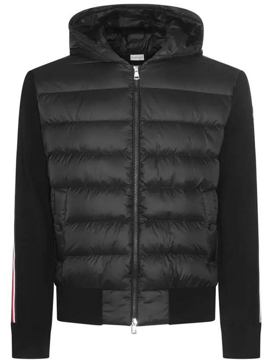 Knit Mix Hooded Padded Jacket Black I2 091 9B000 08 M1131 999 - MONCLER - BALAAN 2