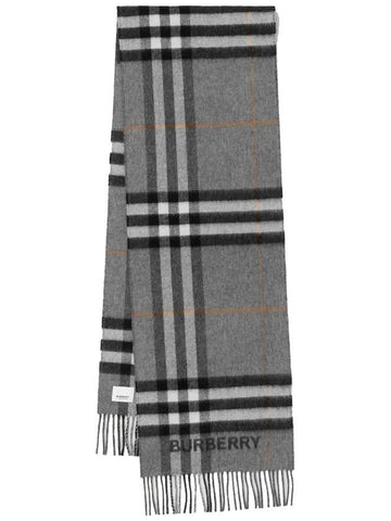 Check Pattern Scarf Grey - BURBERRY - BALAAN 1