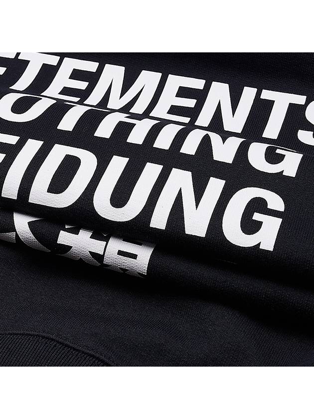 Language Logo Print Hoodie Black - VETEMENTS - BALAAN 11