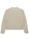 Face Patch Crop Cardigan White - ACNE STUDIOS - BALAAN 7