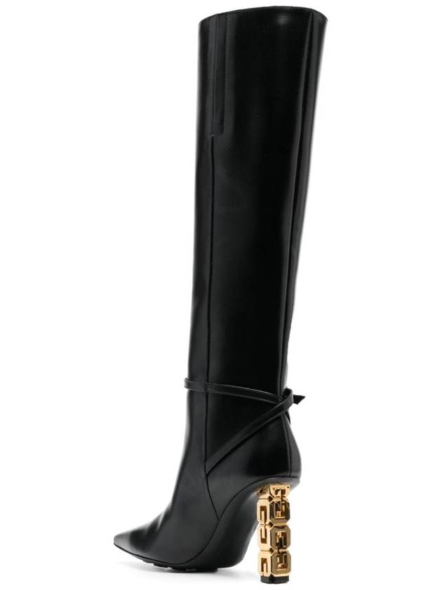 Women's G Cube Heel Long Boots Black - GIVENCHY - BALAAN 4