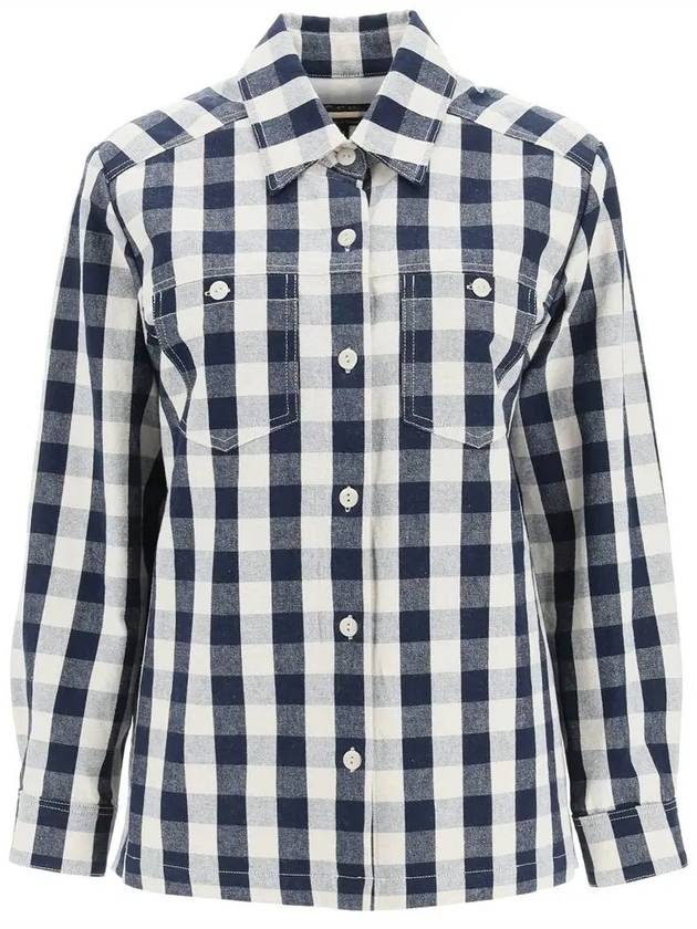 Isla Tartan Check Shirt Navy - A.P.C. - BALAAN 2