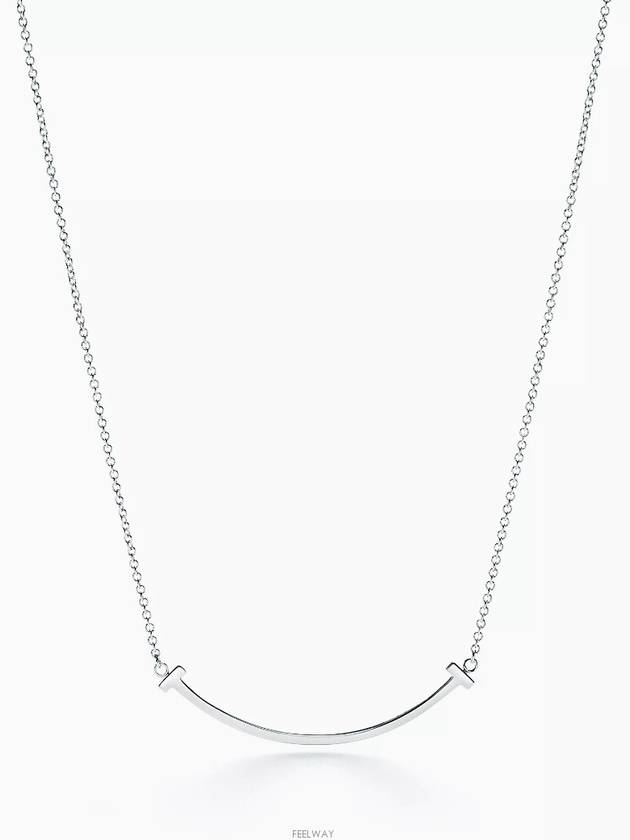 T Smile Pendant Necklace Silver - TIFFANY & CO. - BALAAN 4