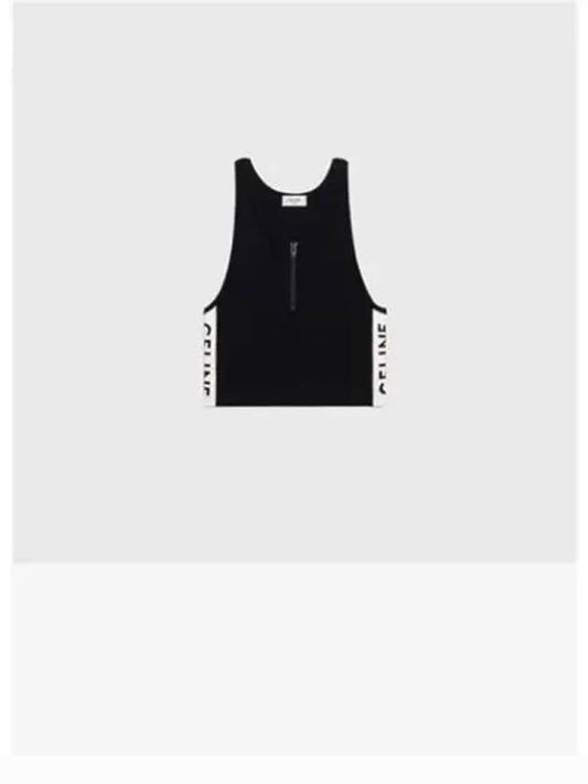 Athletic zipper sleeveless tank top black 271969 - CELINE - BALAAN 1