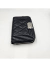 Boy Vintage Silver Hardware Quilted Caviar Zipper Card Wallet Black - CHANEL - BALAAN 5