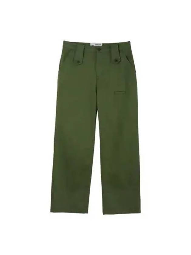 Button Cotton Pants Olive - HERETIC - BALAAN 1