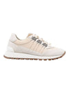 Women's Wool Low Top Sneakers Beige - BRUNELLO CUCINELLI - BALAAN.