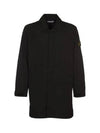 Micro Twill Compass Badge Trench Coat Black - STONE ISLAND - BALAAN 2