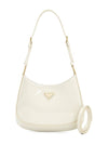 Cleo Patent Leather Shoulder Bag White - PRADA - BALAAN 2