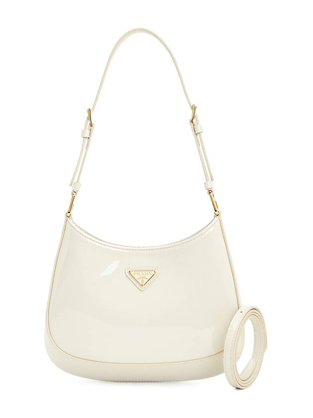 Cleo Patent Leather Shoulder Bag White - PRADA - BALAAN 2