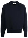 Tone On Tone Big Heart Logo Sweatshirt Navy - AMI - BALAAN 2