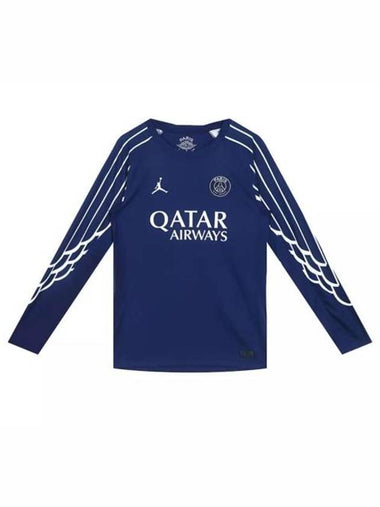 Paris Saint-Germain 2024/25 Stadium Fourth Long Sleeve T-Shirt Blue - NIKE - BALAAN 1