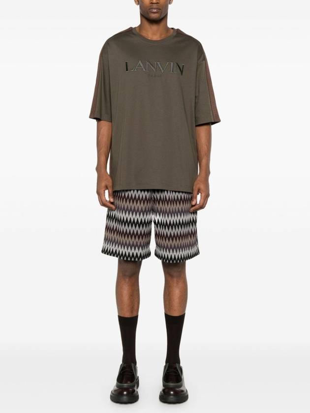 Cotton Short Sleeve T Shirt Brown - LANVIN - BALAAN 3