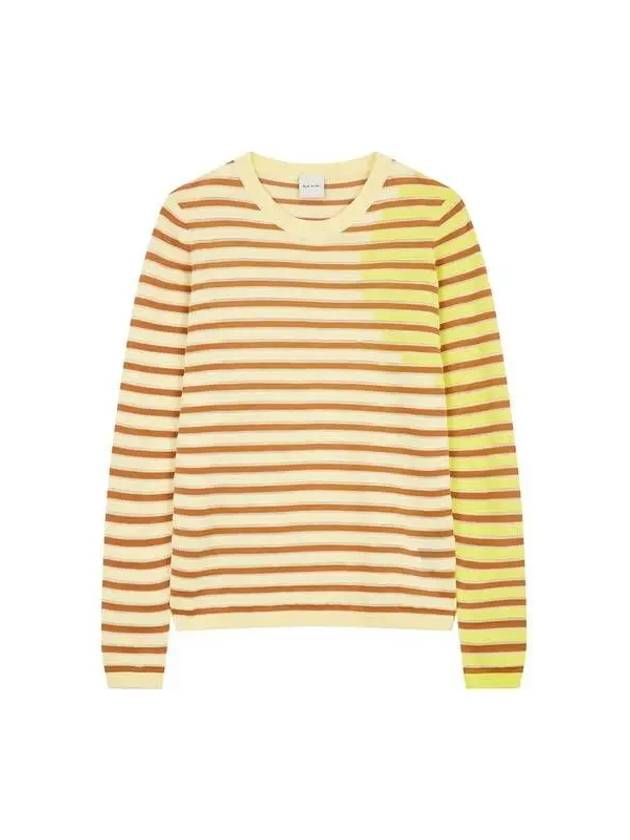 Women s color block striped knit light yellow 271242 - PAUL SMITH - BALAAN 1