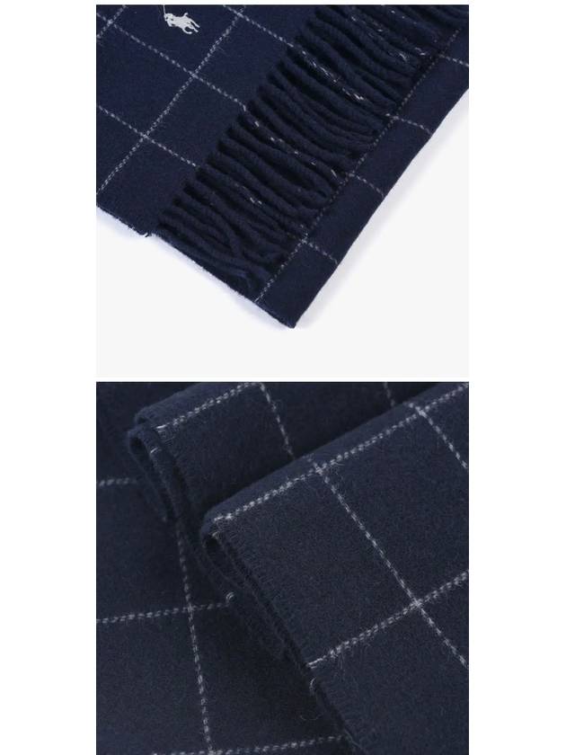 Reversible Check Muffler Hunter Navy - POLO RALPH LAUREN - BALAAN 4