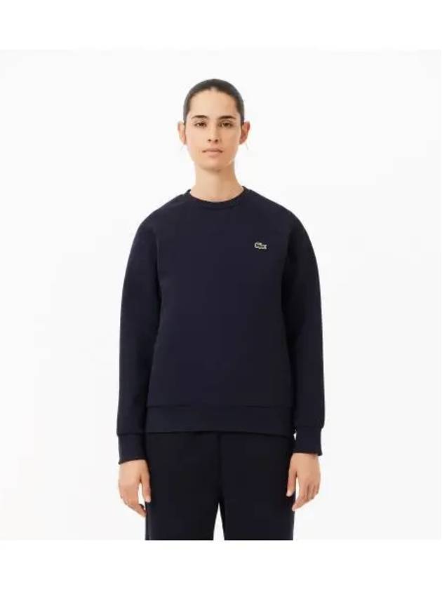 Women s Double Face Pique Crew Neck T Shirt Dark Navy - LACOSTE - BALAAN 1