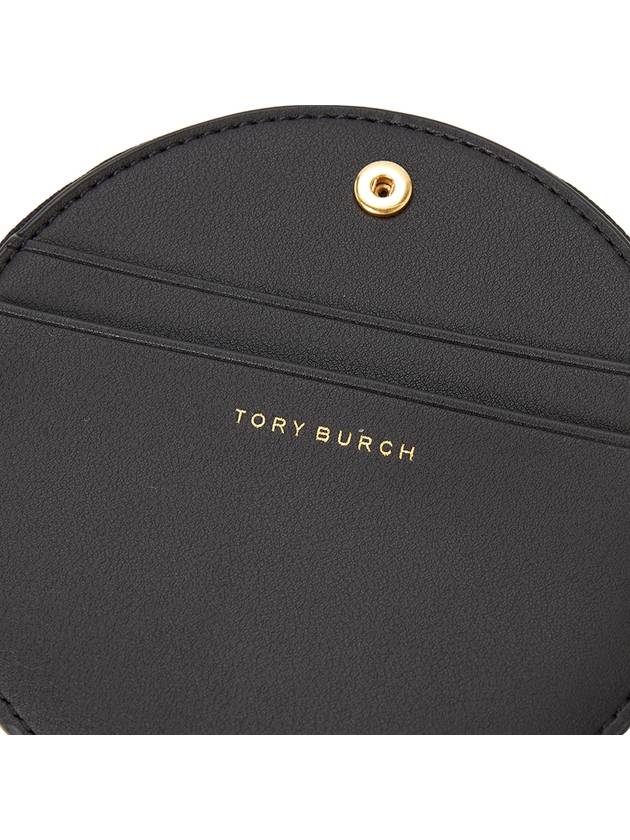 Ella Round Card Wallet Black - TORY BURCH - BALAAN 6