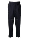 Men's Waist Banding Slacks Navy - AMI - BALAAN 2