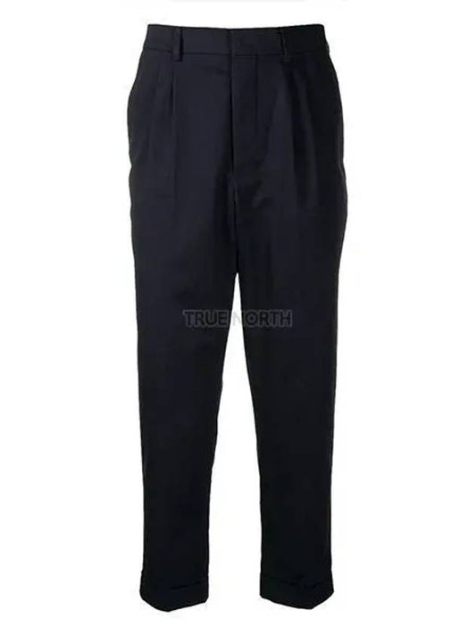 Men's Waist Banding Slacks Navy - AMI - BALAAN 2