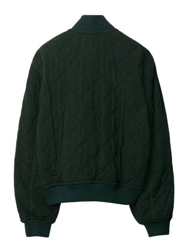 Quilted Zip-Up Bomber Jacket Green - BURBERRY - BALAAN 4