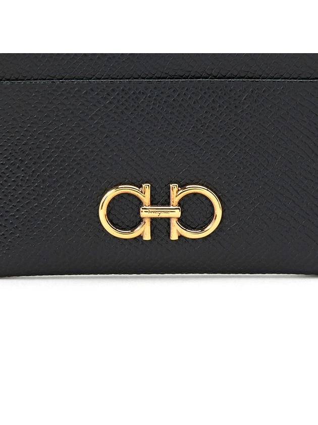 Gancini Card Wallet Black - SALVATORE FERRAGAMO - BALAAN 6