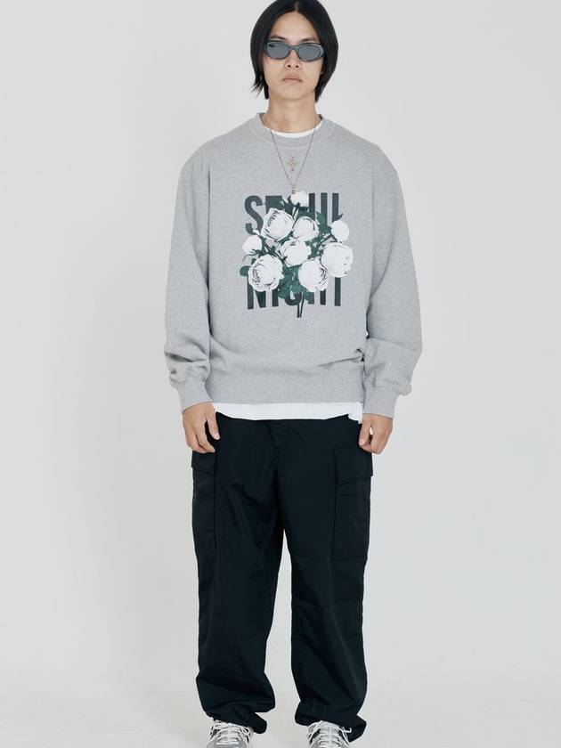 Tee Colorful Flower Seoul Night Sweatshirt Gray - GRAN TURISMO - BALAAN 4