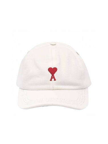 Heart Logo Ball Cap White - AMI - BALAAN 1