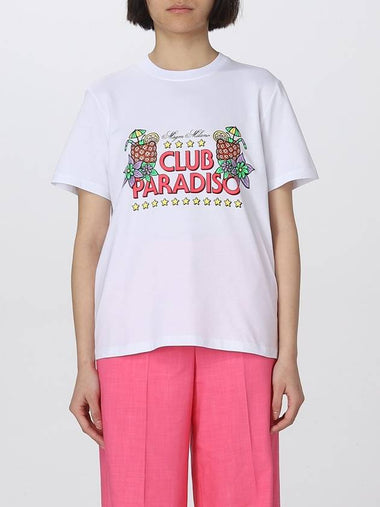 T-shirt Club Paradiso Msgm in cotone - MSGM - BALAAN 1