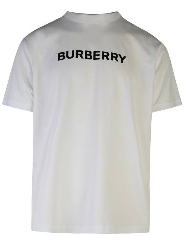 Logo Print Short Sleeve T-Shirt White - BURBERRY - BALAAN 2