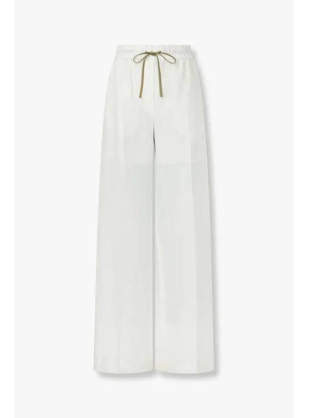 Women s String Wide Linen Pants White - PAUL SMITH - BALAAN 1