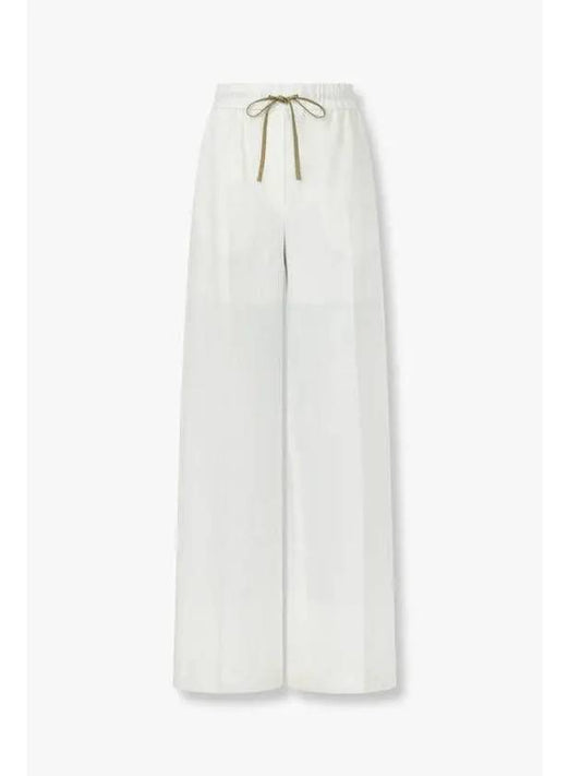 30 9 29 Women s String Wide Linen Pants White - PAUL SMITH - BALAAN 1