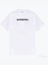 logo print cotton short sleeve t-shirt white - BURBERRY - BALAAN 2