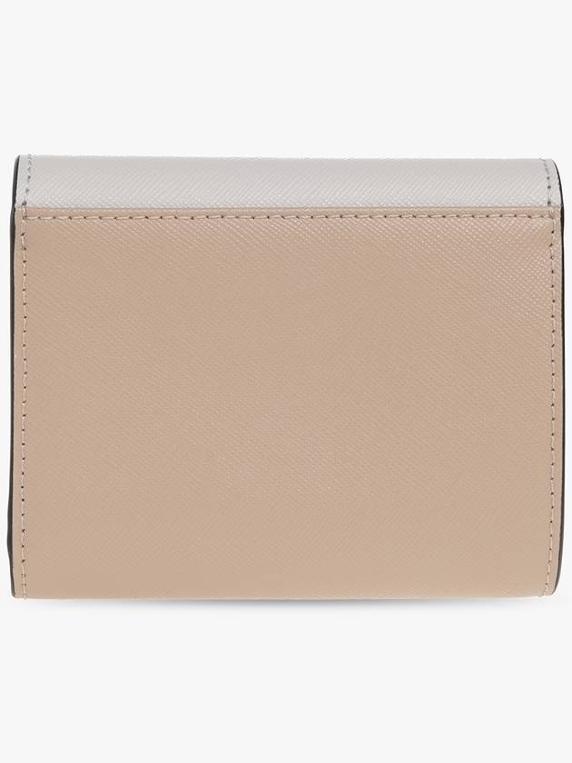 Saffiano Tri-Fold Half Wallet Grey - MARNI - BALAAN 4