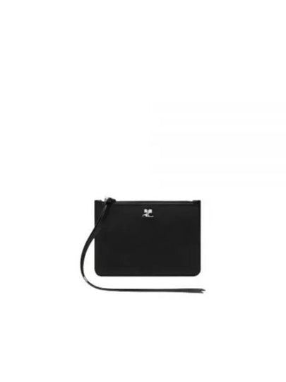 AC Logo Leather Coin Purse Black - COURREGES - BALAAN 2